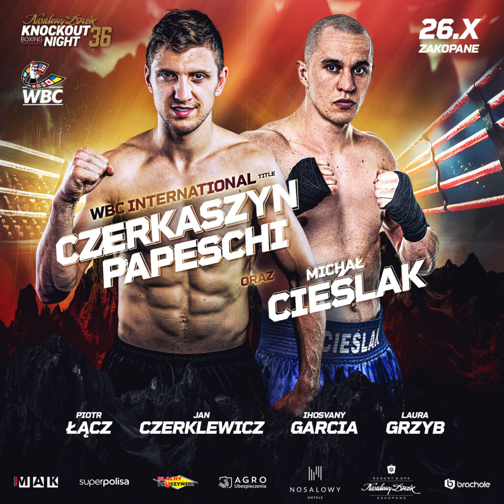 Knockout Boxing Night 36 Set for Zakopane: Czerkaszyn to Fight for WBC International Title